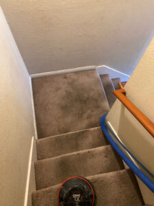 Demonstration before carpet cleaning